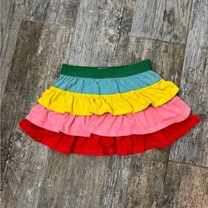 Mini Boden Colorful Layered Ruffle Skort